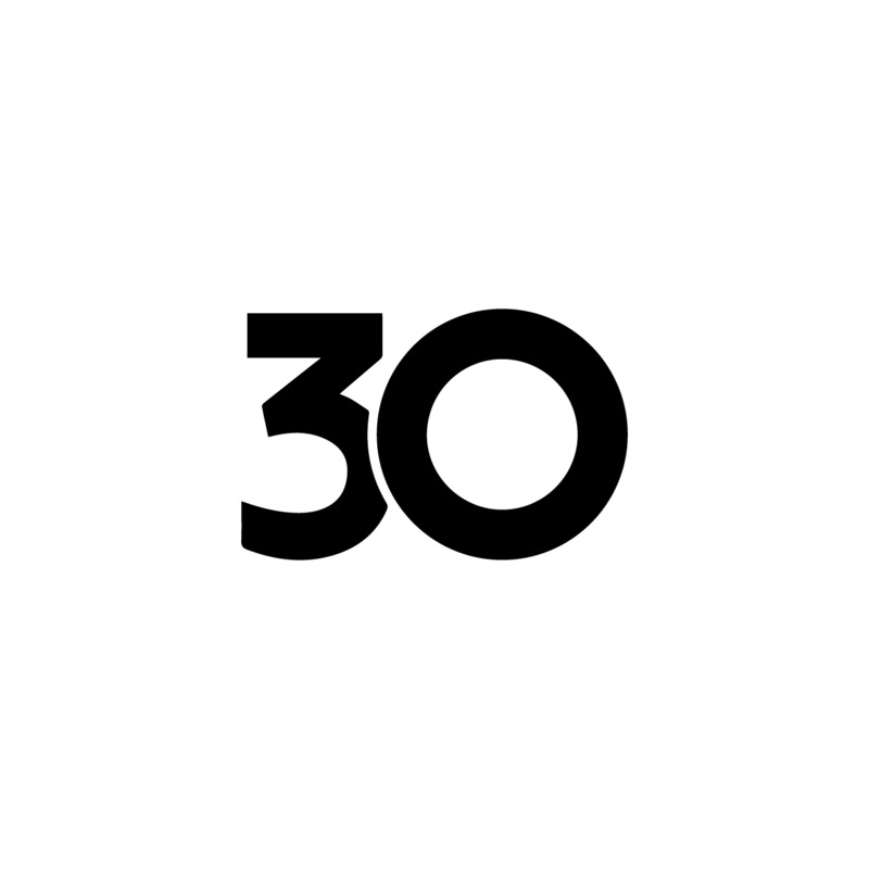 30周年艺术字PNG透明图片素材，高清装饰元素与图案下载