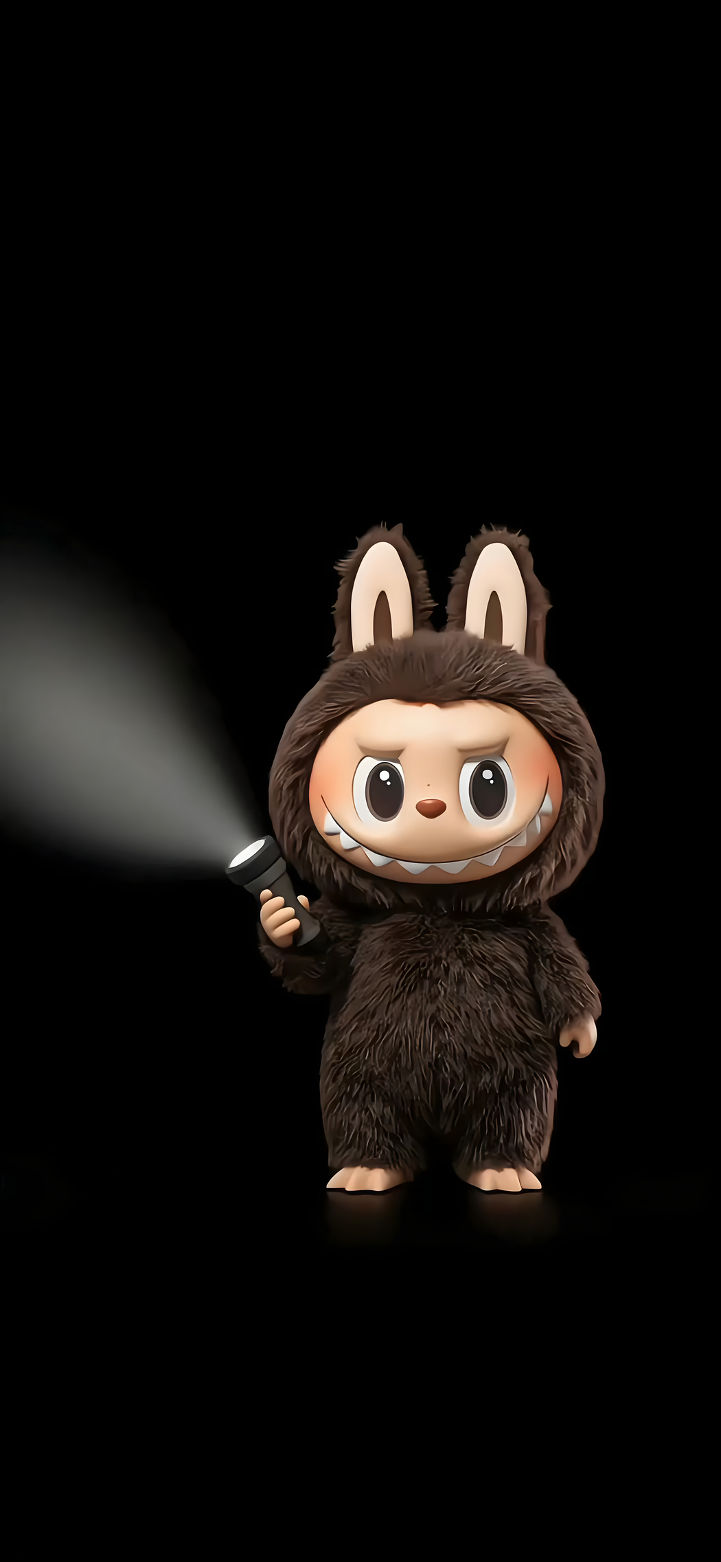 棕色Labubu开灯竖屏4K高清手机壁纸 2160x4676 下载