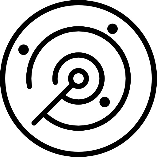 高清雷达图标PNG素材，透明免扣元素，下载设计用