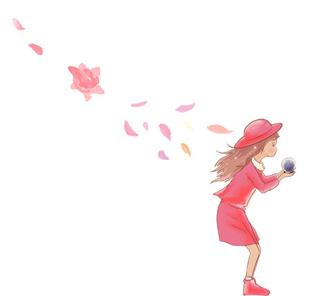 唯美卡通插画PNG透明漂浮花瓣元素，高清设计素材下载