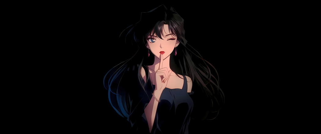 小兰嘘手势4K动漫壁纸，带鱼屏3440x1440高清下载