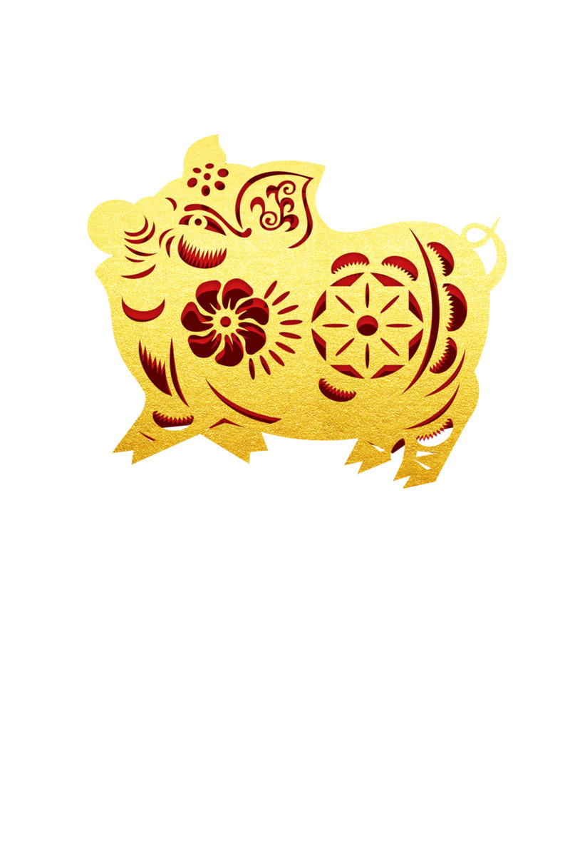 2019金猪元旦春节元宵高清PNG透明图片素材下载