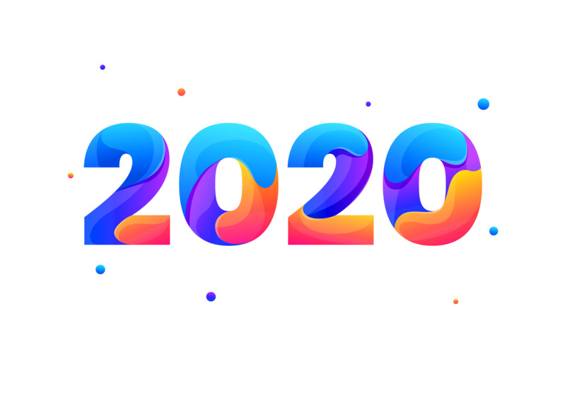 2020创意艺术字节日元素PNG透明图，元旦春节元宵设计素材下载