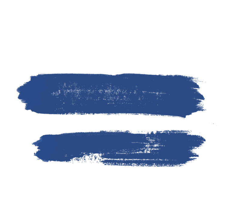 蓝色简约画笔PNG透明免扣素材下载