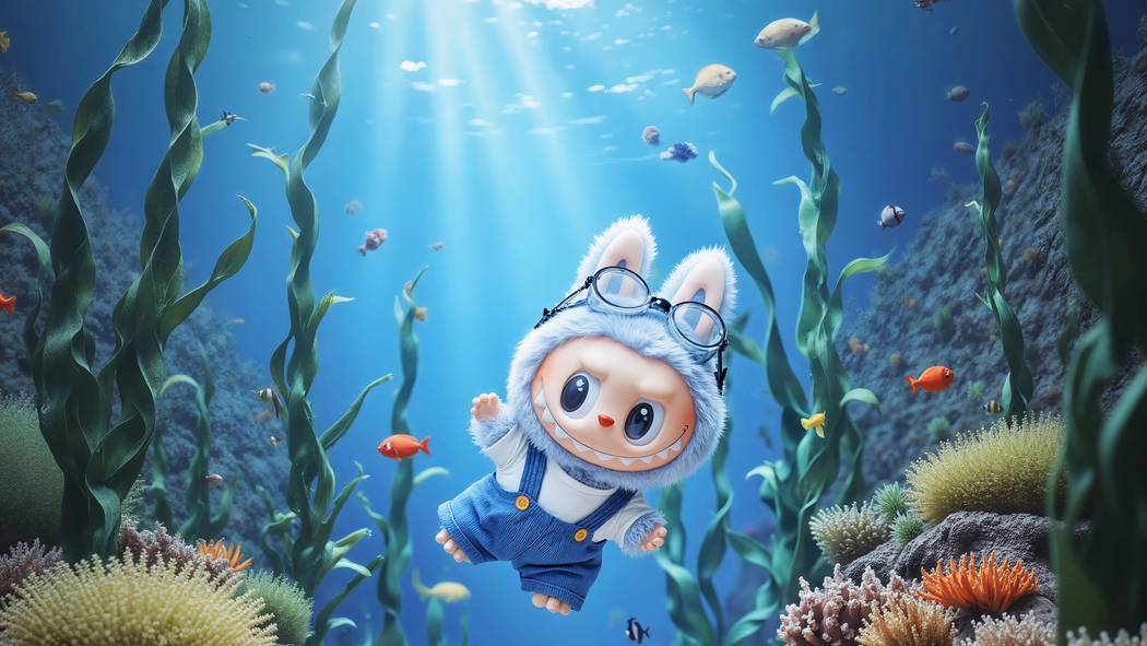 海底世界拉布布4K超高清壁纸 3840x2160动漫桌面下载