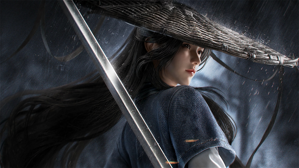 古风江湖斗笠女侠 4K超清壁纸 3840x2160 下载