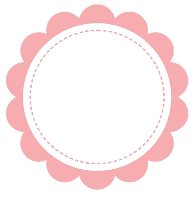 粉色可爱花圈PNG透明图片素材，高清边框装饰元素下载