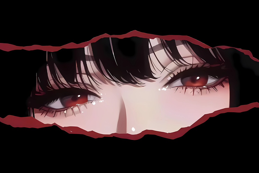 4K高清动漫壁纸，瞳之女孩红色眼眸，3840x2560分辨率下载