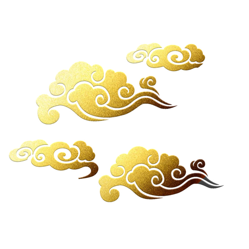 祥云金箔高清PNG透明漂浮元素素材下载