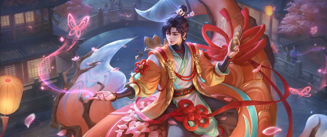 王者荣耀·庄周-锦麟游梦 4K带鱼屏壁纸高清下载 3440x1440