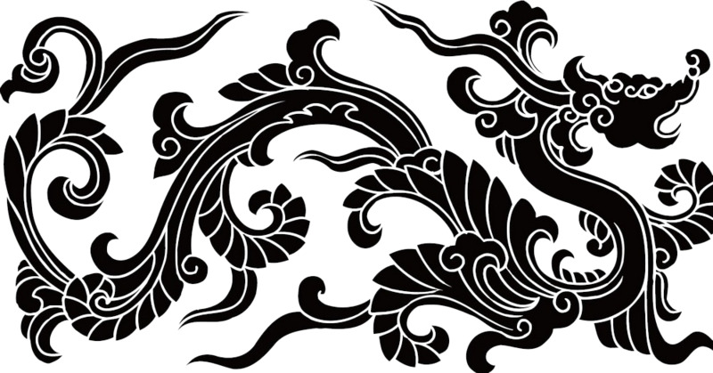 高清PNG透明龙素材，装饰花纹图片设计元素免费下载