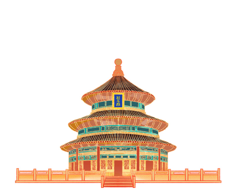 中国古代建筑艺术元素高清PNG透明图片，国风装饰素材下载