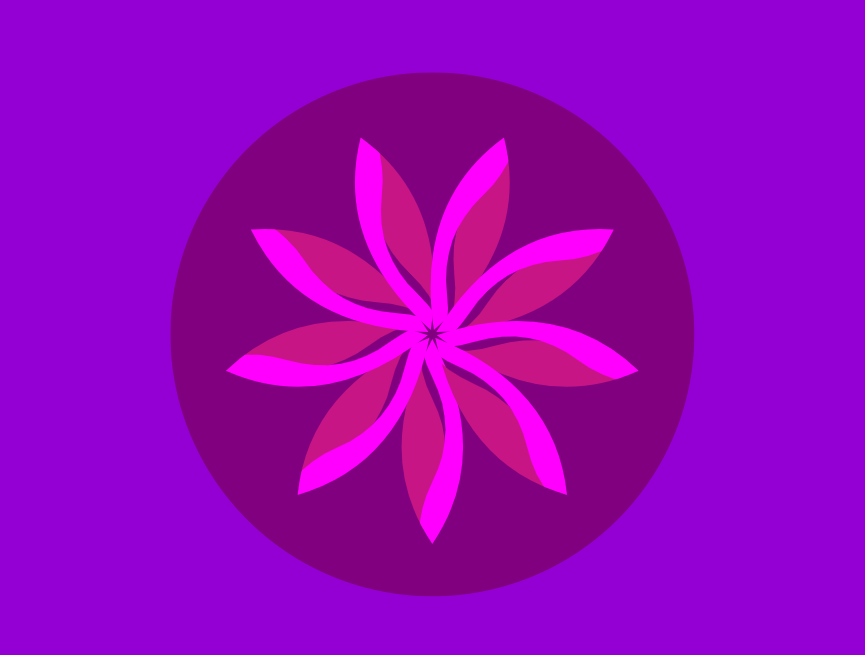 美丽渐变花朵几何设计图图形制作