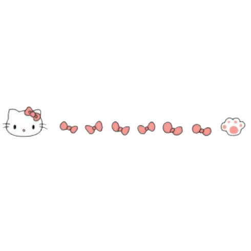Hello Kitty分界线高清PNG透明装饰元素及图案素材下载