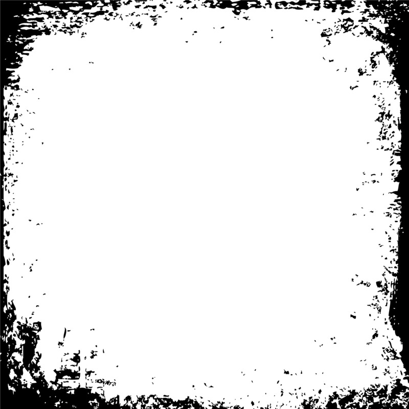 高清PNG黑色边框透明图片，墨迹笔触装饰元素设计素材下载