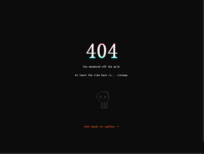 黑酷404动画错误页面设计