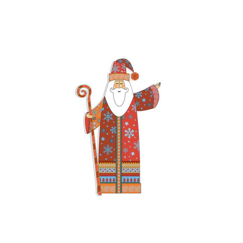 圣诞卡通老爷爷PNG透明图片素材，高清节日元素下载