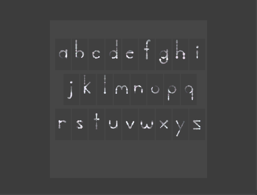 斑驳涂鸦文字粒子消散效果动态图