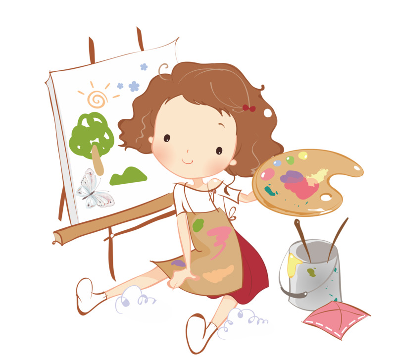 美术绘画培训课作品，高清PNG透明手绘卡通元素图片素材下载