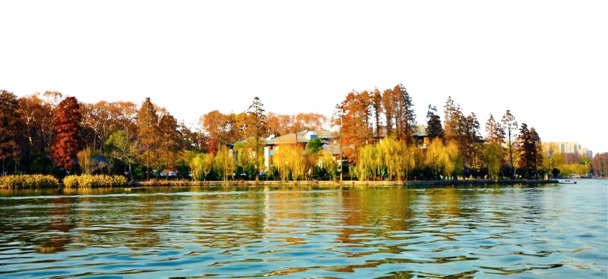 武汉东湖高清风景写真PNG透明背景素材下载