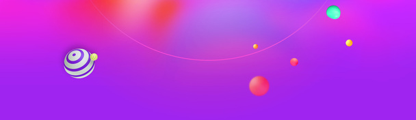 可爱圆球糖果星球PNG素材，高清透明背景几何渐变设计下载