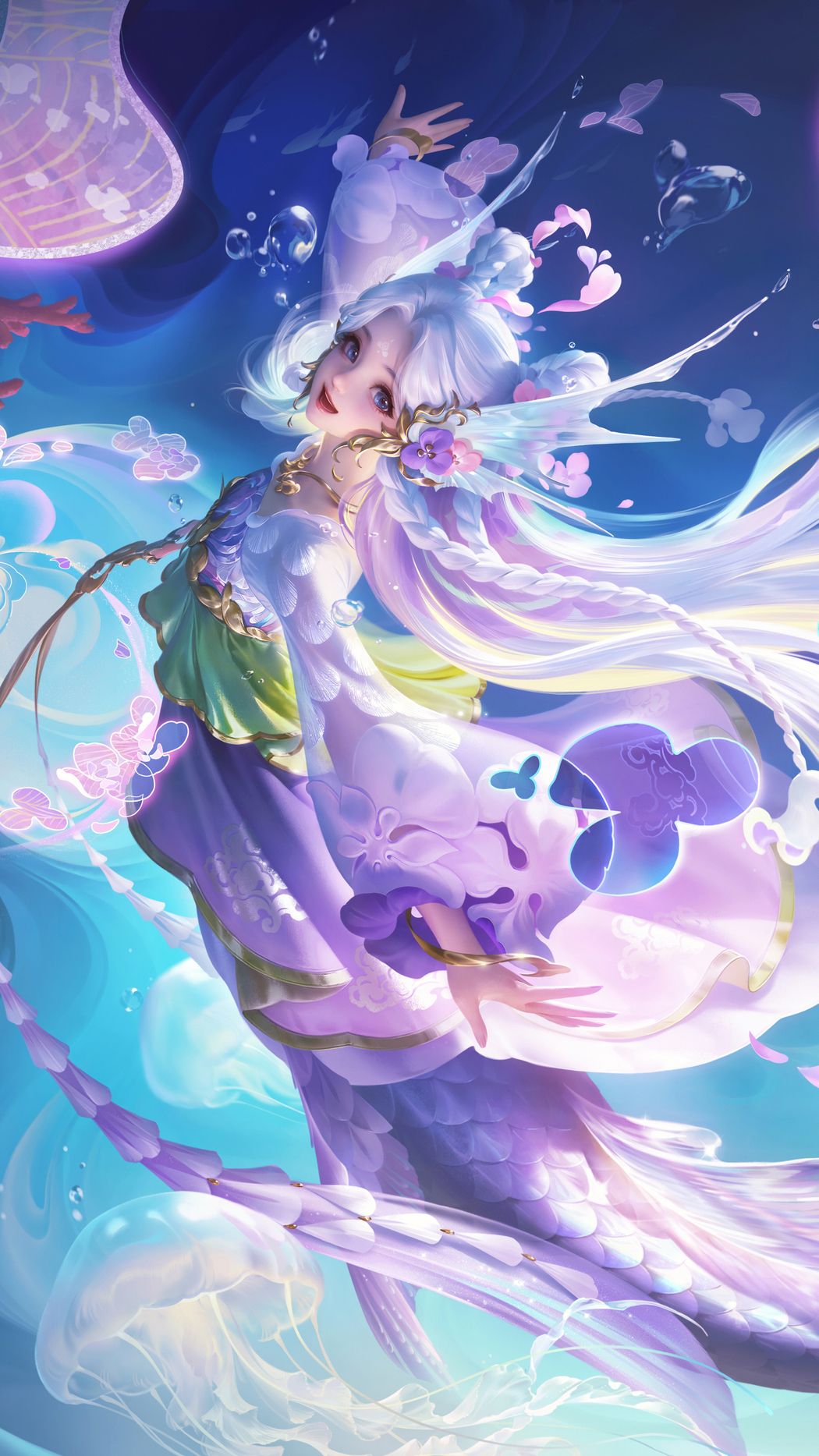 王者荣耀朵莉亚·幻珠鲛人4K竖屏壁纸高清下载 2160x3840