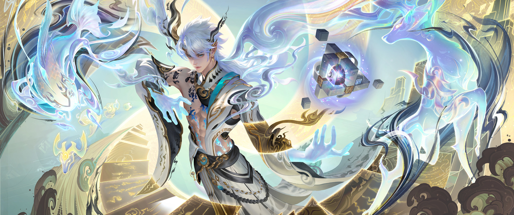 王者荣耀诸葛亮·天机白泽4K高清游戏壁纸，带鱼屏3440x1440分辨率下载