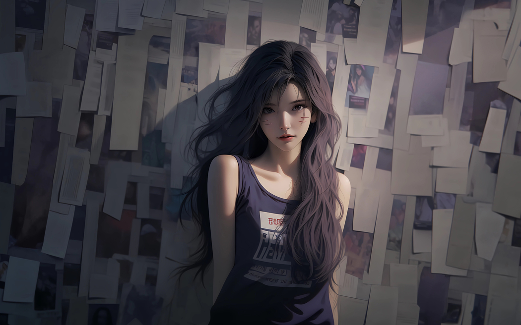报纸墙·卡莎4K超高清电脑壁纸 3840x2400动漫美图下载