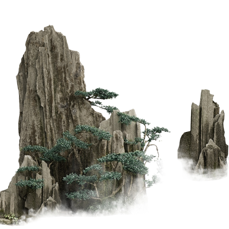 山峰PNG透明图片素材，高清装饰元素与图案设计下载