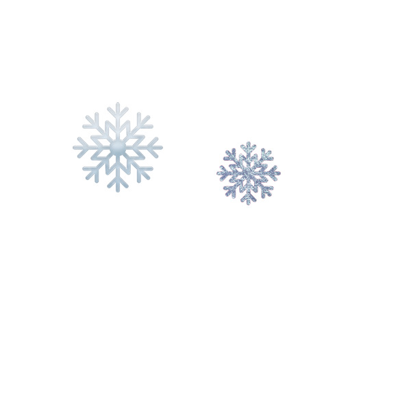 高清雪花PNG透明图，圣诞节日元素设计素材下载