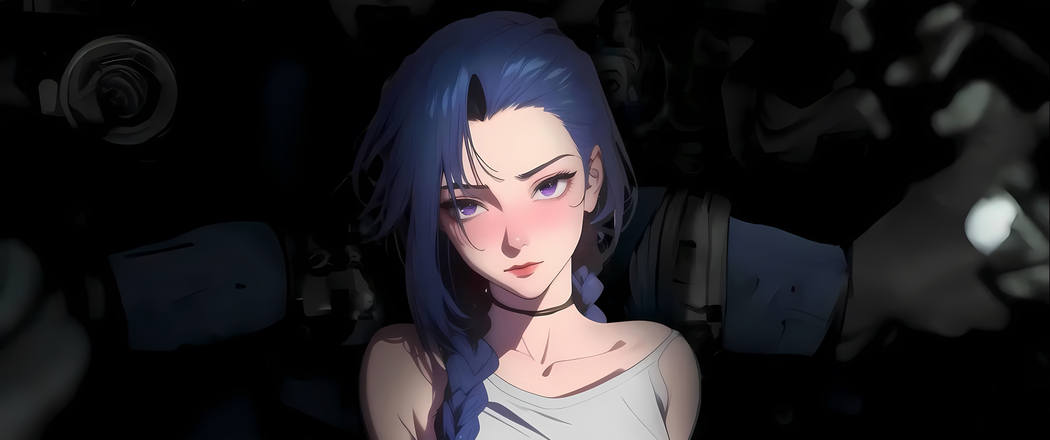 暗色系美女金克丝4K动漫壁纸，3440x1440带鱼屏高清下载
