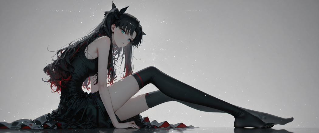 暗色系美女远坂凛4K动漫壁纸，3440x1440带鱼屏高清下载