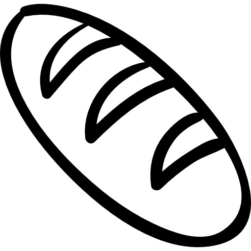高清面包轮廓PNG图标素材，透明免扣元素下载