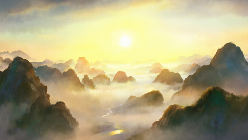 浪浪山小妖怪与太阳唯美风景 4K高清壁纸 3840x2160 下载