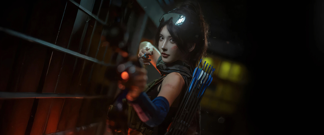 《三角洲行动》美女弓箭手4K带鱼屏壁纸 高清3440x1440游戏图片下载