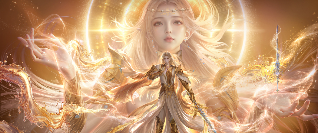 神光耀世4K高清壁纸，3440x1440带鱼屏游戏桌面图片下载