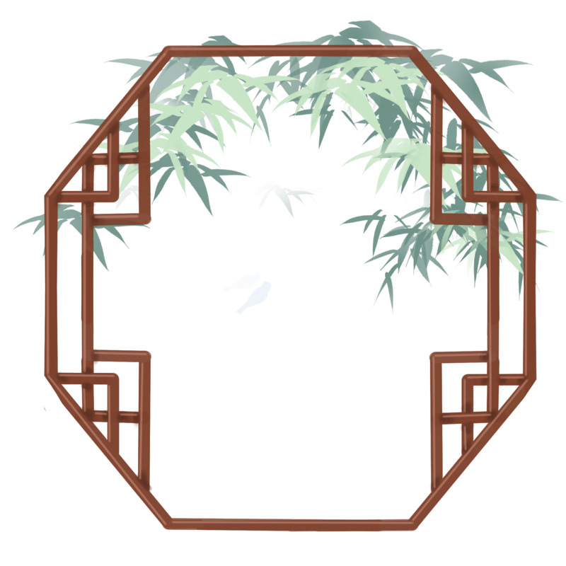 古风装饰PNG素材，高清透明边框图片设计元素下载