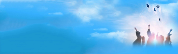 毕业季清新风学生主题banner设计素材，高清透明PNG背景元素海报图片下载