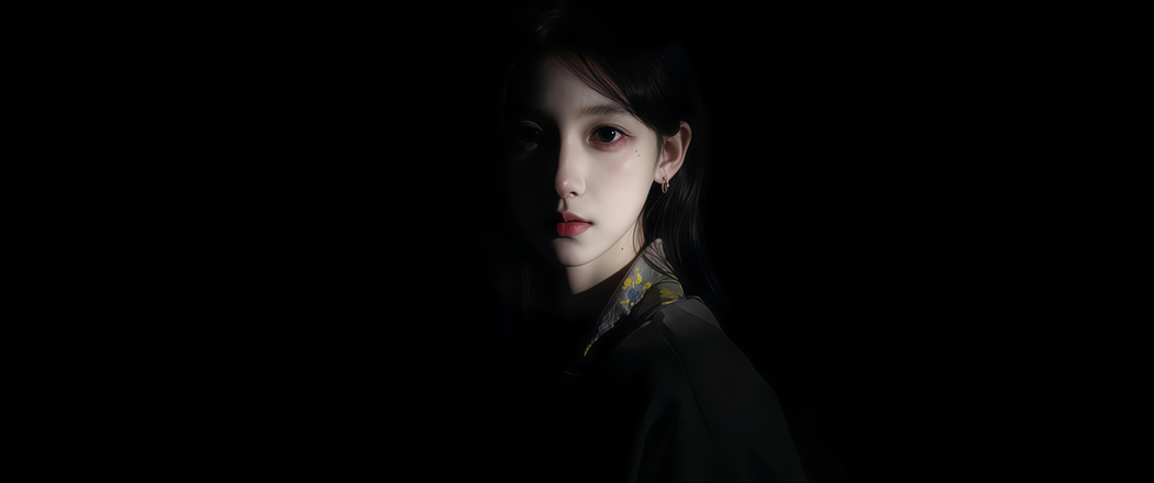 暗黑系光影美女，3440x1440超清4K带鱼屏动漫壁纸下载