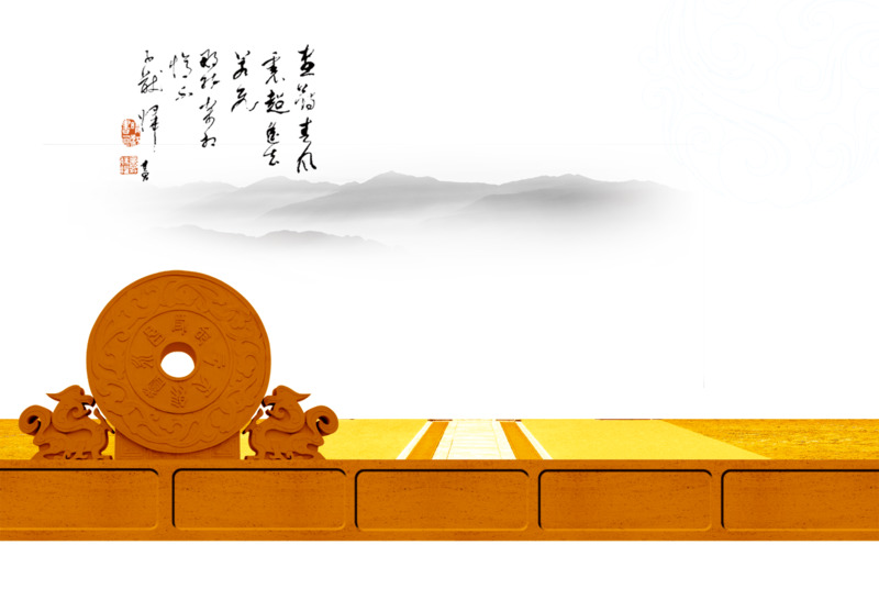 中国风建筑高清透明PNG素材，场景背景设计图片下载