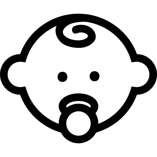 高清透明PNG婴儿奶嘴图标（含头部轮廓设计）免扣素材下载