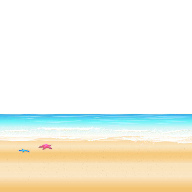 高清透明矢量海天海边PNG背景元素设计素材下载