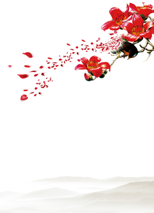 高清透明梅花花瓣PNG漂浮元素设计素材免费下载
