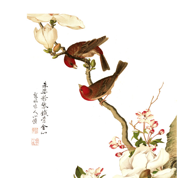 水墨花鸟高清透明PNG装饰素材，动物设计图片免费下载