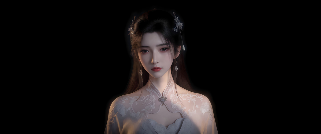 李慕婉4K动漫高清壁纸，3440x1440带鱼屏黑色背景专属下载