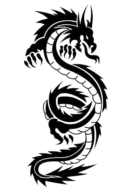 中国风高清透明黑龙PNG装饰元素设计素材免费下载
