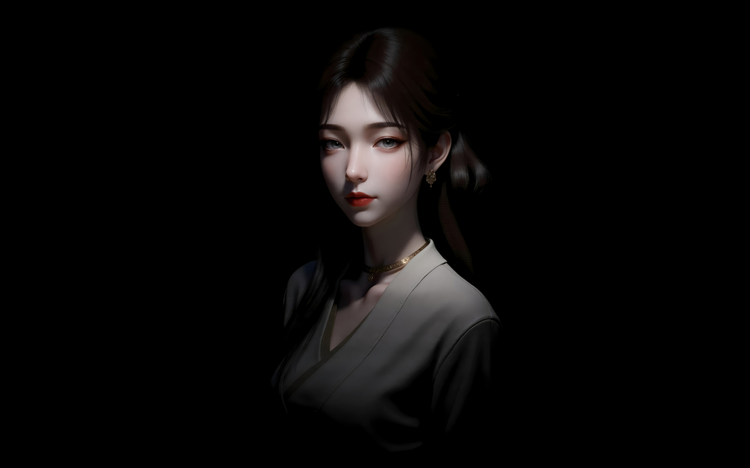 《凡人修仙传》梅凝角色 4K高清黑色背景动漫壁纸 3840x2400极速下载