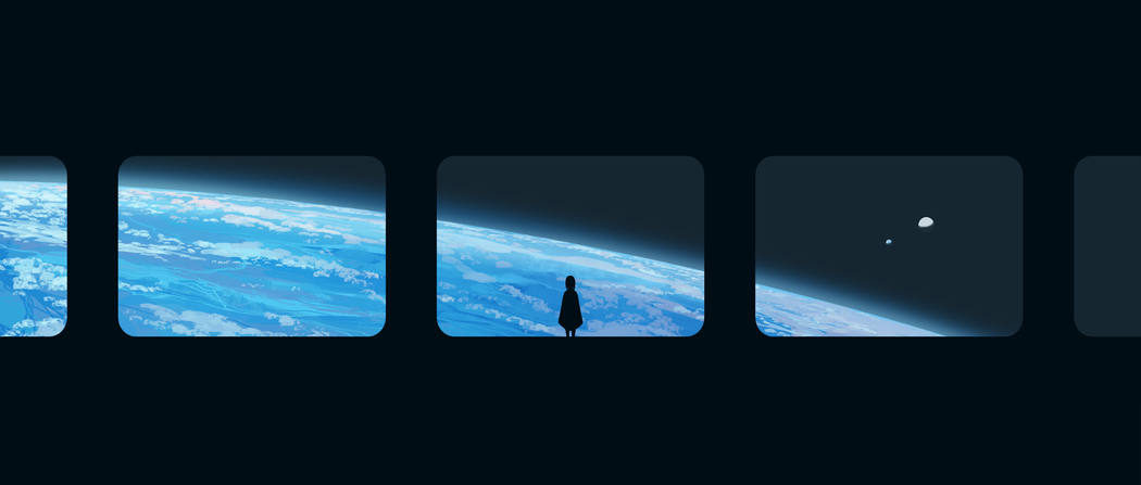极简5K动漫壁纸,女孩窗边伫立,超宽屏下地球、月亮剪影映太空 极简5K动漫壁纸,女孩窗边伫立,超宽屏下地球、月亮剪影映太空