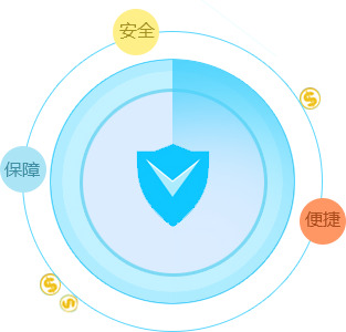 蓝色盾牌安全保障平台设计素材，高清透明PNG免扣元素图片下载