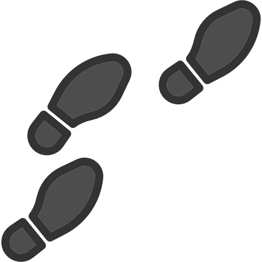 高清透明脚印PNG图标，免扣设计素材一键下载